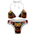 thumbnail image 1 of Retro Cat Detachable Sponge Adjustable Strap Bikini Set Two-Pack - Ideal for Beach & Pool Parties, 1 of 6