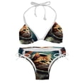 thumbnail image 1 of Retro Cat Detachable Sponge Adjustable Strap Bikini Set Two-Pack - Ideal for Beach & Pool Parties, 1 of 6