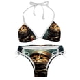 thumbnail image 1 of Retro Cat Detachable Sponge, Adjustable Strap, Bikini Set Two-Pack Swim Suit – Beach, Pool, Vacation, 1 of 6