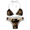 thumbnail image 1 of Retro Cat Detachable Sponge Adjustable Strap Bikini Set Two-Pack Swim Suits - Ideal for All Your Swimming Scenes!, 1 of 6