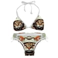 thumbnail image 1 of Retro Cat Detachable Sponge Adjustable Strap Bikini Set Two-Pack Swim Suits - Ideal for Beach and Pool Scenes, 1 of 6