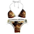 thumbnail image 1 of Retro Cat Detachable Sponge Adjustable Strap Bikini Set Two-Pack Swimsuit Swim Suit - Beach Pool Vacation Club, 1 of 6
