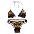 thumbnail image 1 of Retro Cat Detachable Sponge Adjustable Strap Bikini Set Two-Pack - Versatile Swim Suit Set, 1 of 6