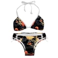 thumbnail image 1 of Retro Cat Detachable Sponge Adjustable Strap Bikini Set - Two-Pack for Beach and Pool Swimwear, 1 of 6