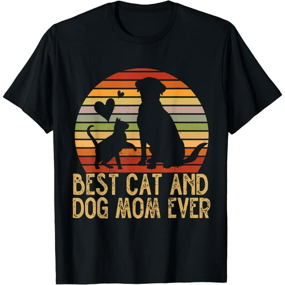 Retro Cat Dog Mom Cat Mama Furmama Puppy Kitty Mother's Day T-Shirt