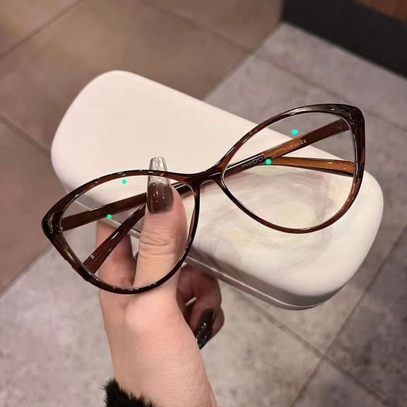 Retro Cat Eye Eyeglasses, Tortoise Shell Anti Blue Light Eyewear for Women
