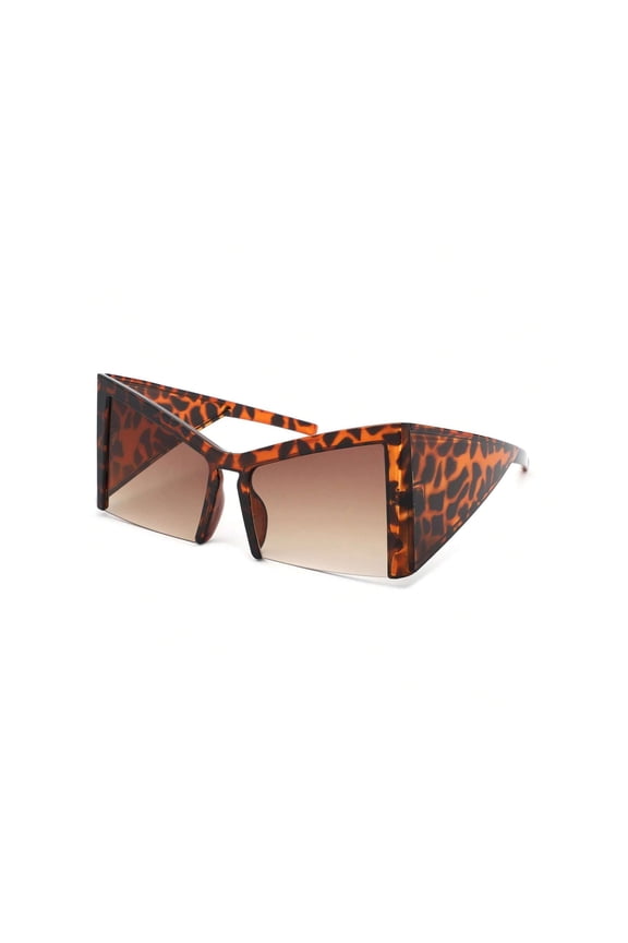 Retro Cat Eye Sunglasses, Tortoise Frame with Gradient Brown Lenses