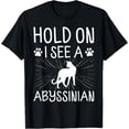thumbnail image 1 of Retro Cat Motif - Hold On I See A Abyssinian Cat T-Shirt mens t shirt，black，women，funny，misfits，men，journey，t-shirt, 1 of 4