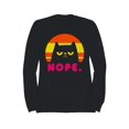 thumbnail image 1 of Retro Cat Nope Sunset Men's Sweatshirt, 1 of 3