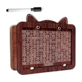 thumbnail image 1 of Retro Cat Print Wooden Piggy Bank with Erasable Pen Reusable Money Saving Box 1ml Decorative Coin Bank for Budgeting Goals Wood Home Decor Storage, 1 of 7