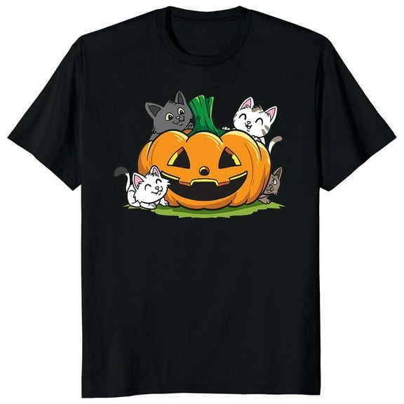 Retro Cat Pumpkin Halloween Spooky Season Gift Cute Cat Lover 90s Unisex