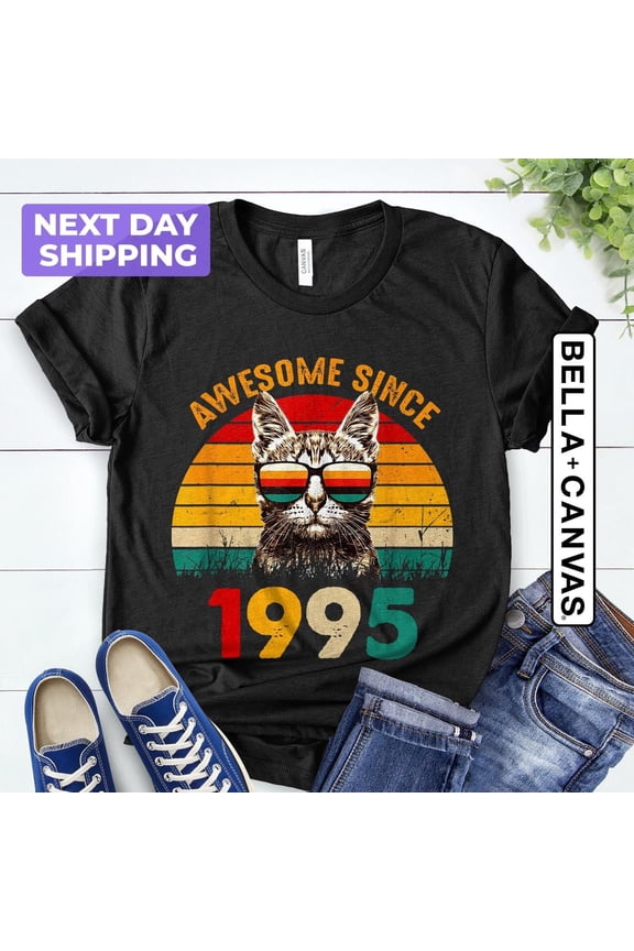 Retro Cat Shirt Awesome Since Tee Cat Shirts 31st Birthday Shirt Born In Tee 31st Birthday