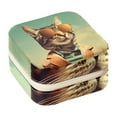thumbnail image 1 of Retro Cat Square Travel Jewelry Box Earring Necklace Bracelet Holder Organizer Stand Display Case Decorative Storage Box, 1 of 6