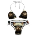 thumbnail image 1 of Retro Cat Swim Wear Bikini Set with Detachable Sponge & Adjustable Strap, Two-Pack for Versatile Swimming Suit Styles, 1 of 6
