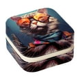 thumbnail image 1 of Retro Cat Travel Portable Square Jewelry Box: Storage Box, Decorative Box, and Jewelry Stand for Rings, Earrings, Necklaces, Bracelets, and More – Ideal for Girls and Women, 1 of 6