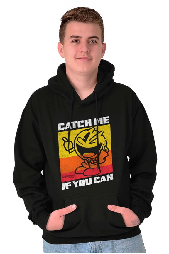 Retro Catch PACMAN Funny Arcade Game Unisex Plus Size Hoodie Brisco Brands 3X
