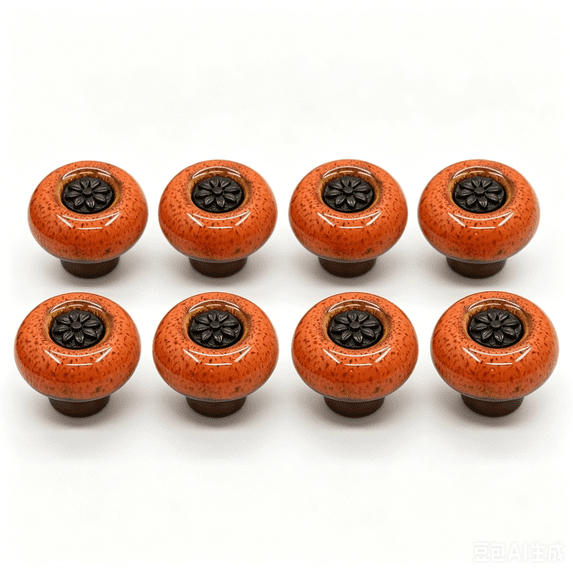 Retro Ceramic Cabinet Knobs, [4 Pack] Vintage Antique Drawer Knobs with Backplate, Cabinet Pull Handles for Kitchen/Dresser/Cupboard/Wardrobe.