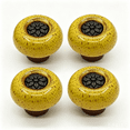 thumbnail image 1 of Retro Ceramic Cabinet Knobs, [4 Pack] Vintage Antique Drawer Knobs with Backplate, Cabinet Pull Handles for Kitchen/Dresser/Cupboard/Wardrobe., 1 of 7
