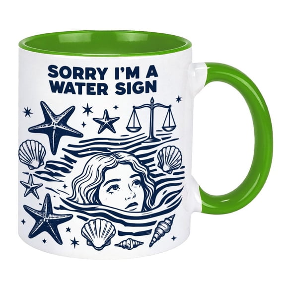 Retro Ceramic Potter Funny Ceramic Mug, Water Sign Mug, Astrology Gift for Pisces, Cancer, Scorpio, Horoscope Fan