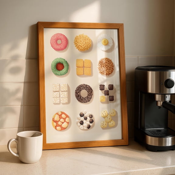 Retro Cereal Kitchen Nostalgic Breakfast Food Kitchen Dining Room Cafe Decor Wall Art Unframed Paper Print