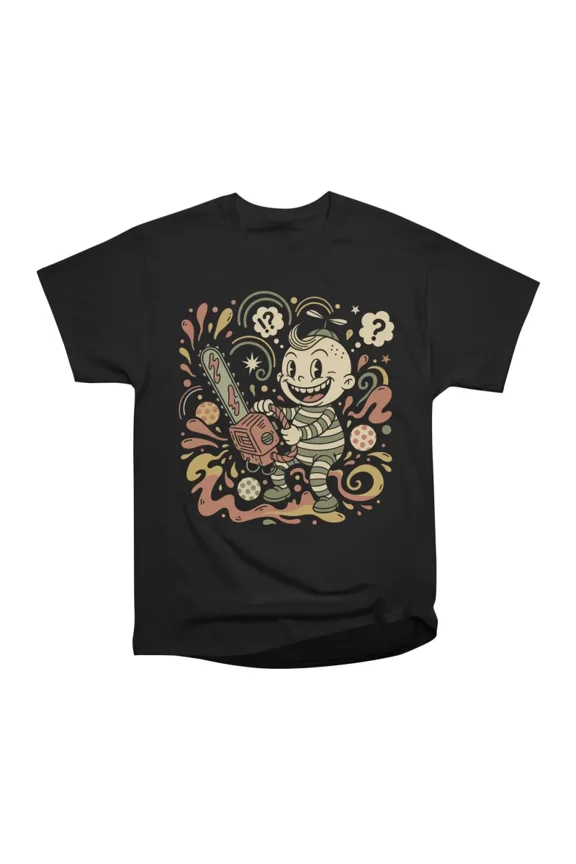 Retro Chainsaw Kid T-Shirt Tee Gift For Him Merch For Her Apparel For Friend