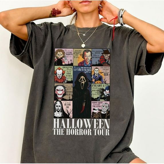 Retro Characters Halloween Shirt, Movie Shirt, Halloween Lyrics Sweatshirt, Halloween Nights 2025, Trick or Treat Shirt