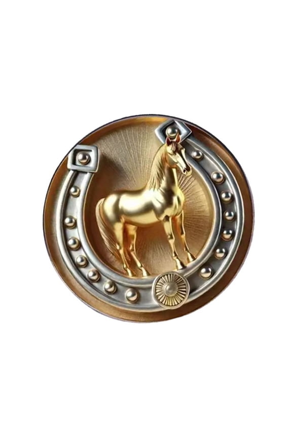 Retro Charm Horseshoe Brooch Stainless Steel Sturdy Shining Finish Brooch Pin for Parties Travel Daily