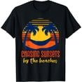 thumbnail image 1 of Retro Chasing Sunsets Summer Beach T-Shirt, 1 of 3