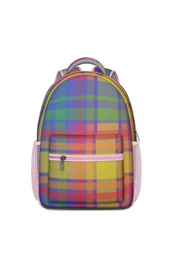 Retro Checkerboard Backpack, Lightweight Travel Backpack with Classic Red and Black Buffalo Plaid Pattern for School and Outdoor Use