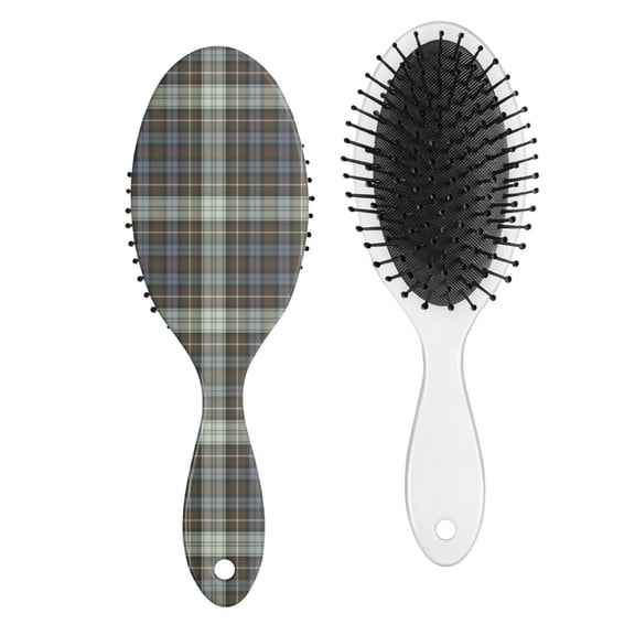 Retro Checkerboard Paddle Brush - Gentle Detangler for Women & Kids, Smooths Hair Without Pulling, Lightweight & Compact