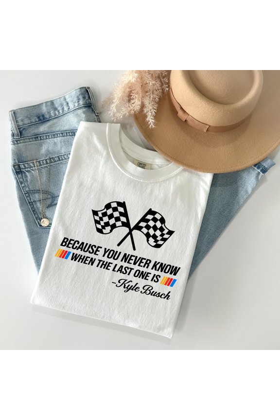 Retro Checkered Flag Racing Fan Graphic Tee