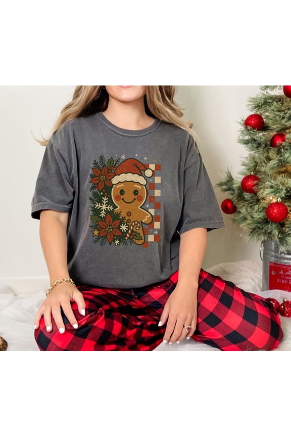 Retro Checkered Gingerbread shirt, season season tee, Gingerbread shirt, Trendy Distressed season shirt, Popular Retro tee, Ginger tee All Size S-5Xl