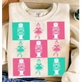 thumbnail image 1 of Retro Checkered Nutcracker Sweatshirt, Distressed Holiday Crewneck, Cute Xmas Shirt Christmas Sweater, 1 of 5