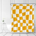 thumbnail image 1 of Retro Checkered Shower Curtain Vintage 60s 72s Modern Abstract Aesthetic Funky Hippie Groovy Cute Fabric Bathroom Curtains Decor Set with Hook(36" WX72 H), 1 of 1