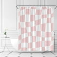 thumbnail image 1 of Retro Checkered Shower Curtain Vintage 60s 72s Modern Abstract Aesthetic Funky Hippie Groovy Cute Fabric Bathroom Curtains Decor Set with Hook(72" Wx84 H), 1 of 3