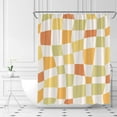 thumbnail image 1 of Retro Checkered Shower Curtain Vintage 60s 72s Modern Abstract Aesthetic Funky Hippie Groovy Cute Fabric Bathroom Curtains Decor Set with Hook(84" Wx72 H), 1 of 3