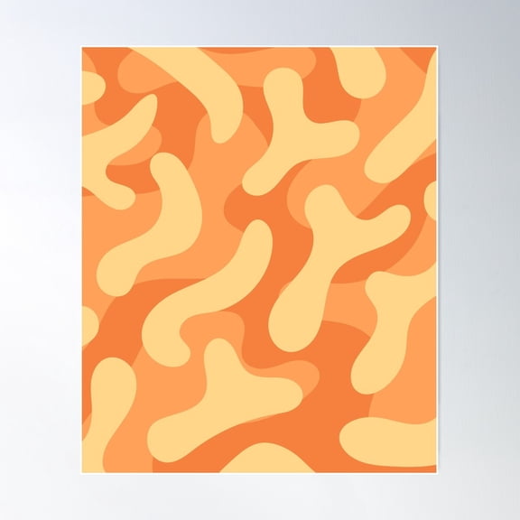 Retro Cheese And Chips Camouflage Poster Wall Art, Modern Wall Decor For Living Room Bedroom, 8x12 UNFRAMED