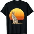 thumbnail image 1 of Retro Cheetah Lover Illustration Wild Cat Love T-Shirt, 1 of 5