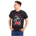 thumbnail image 1 of Retro Cherry Fruit Skulls Lucky You Plus Size Crewneck Graphic Tee Shirt Brisco Brands 3X, 1 of 6