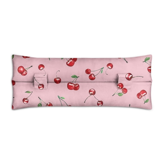 Retro Cherry Print Seatbelt Pillow Vintage Candy Aesthetic, Adjustable Post-Op Recovery Cushion