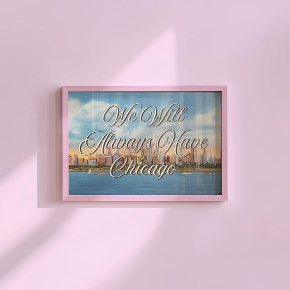 Retro Chicago Art Print: Grainy Skyline Poster