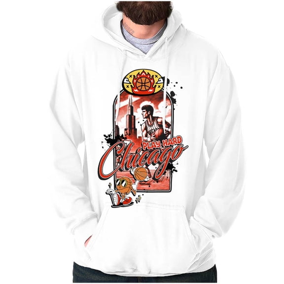 Retro Chicago Basketball Player Hoodie Sweatshirt Women Men Brisco Brands L