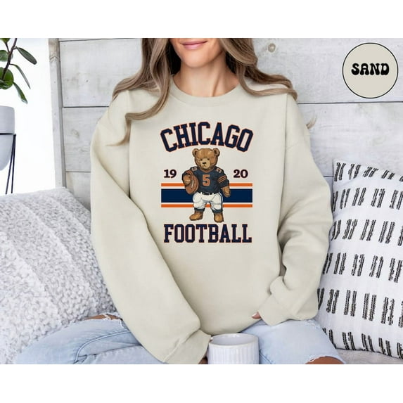 Retro Chicago Football Sweatshirt, Vintage Chicago Football Sweater, Chicago Fan Crewneck, Chicago Game Day Sweater, Bears Football Season