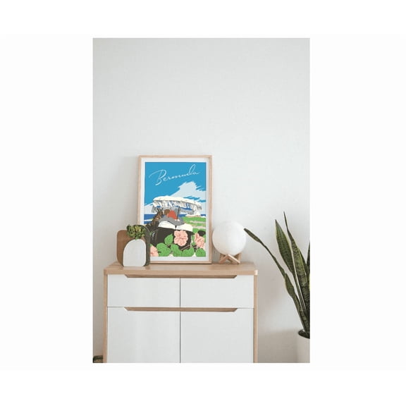 Retro Chicago Travel Poster Vintage Wall Art Colorful Decor