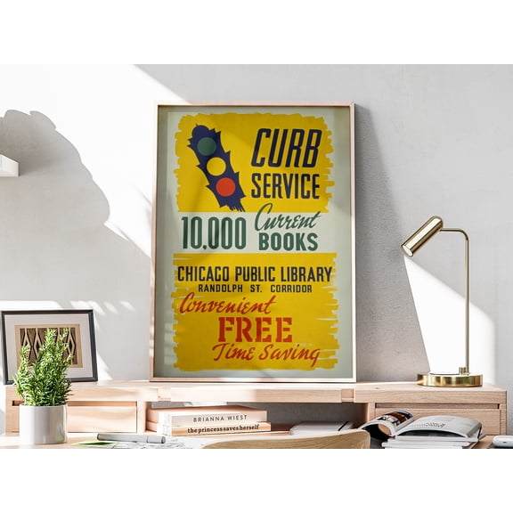 Retro Chicago Wall Art Print, Vintage Wall Art Poster Vintage Style Wall Decor, Poster Only