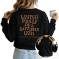 thumbnail image 1 of Retro Child Of God Womans Sweatshirt Graphic Sweatshirt White Black S-3XL Faith Gift Loose Fit Crew Neck Tops, 1 of 5