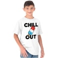 thumbnail image 1 of Retro Chill Out Food Pun Popsicle Crewneck T Shirts Boy Girl Teen Brisco Brands L, 1 of 6