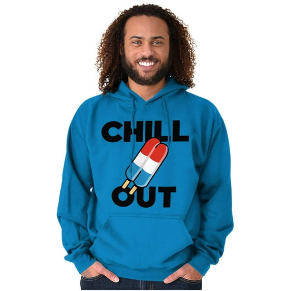 Retro Chill Out Food Pun Popsicle Hoodie Sweatshirt Women Men Brisco Brands 5X