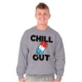 thumbnail image 1 of Retro Chill Out Food Pun Popsicle Sweatshirt for Men or Women Brisco Brands S, 1 of 6