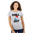 thumbnail image 1 of Retro Chill Out Food Pun Popsicle Womens Slim Fit Graphic Tee Brisco Brands L, 1 of 5